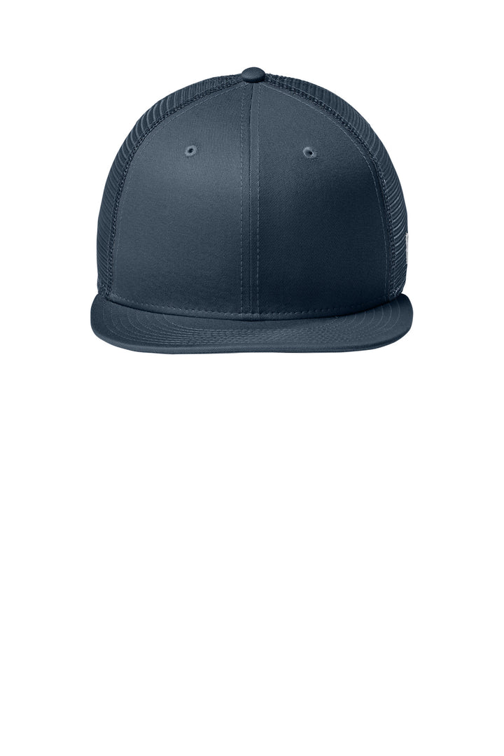 New Era Standard Fit Snapback Trucker Cap NE4030 — Flag Deep Navy/ Deep Navy — front