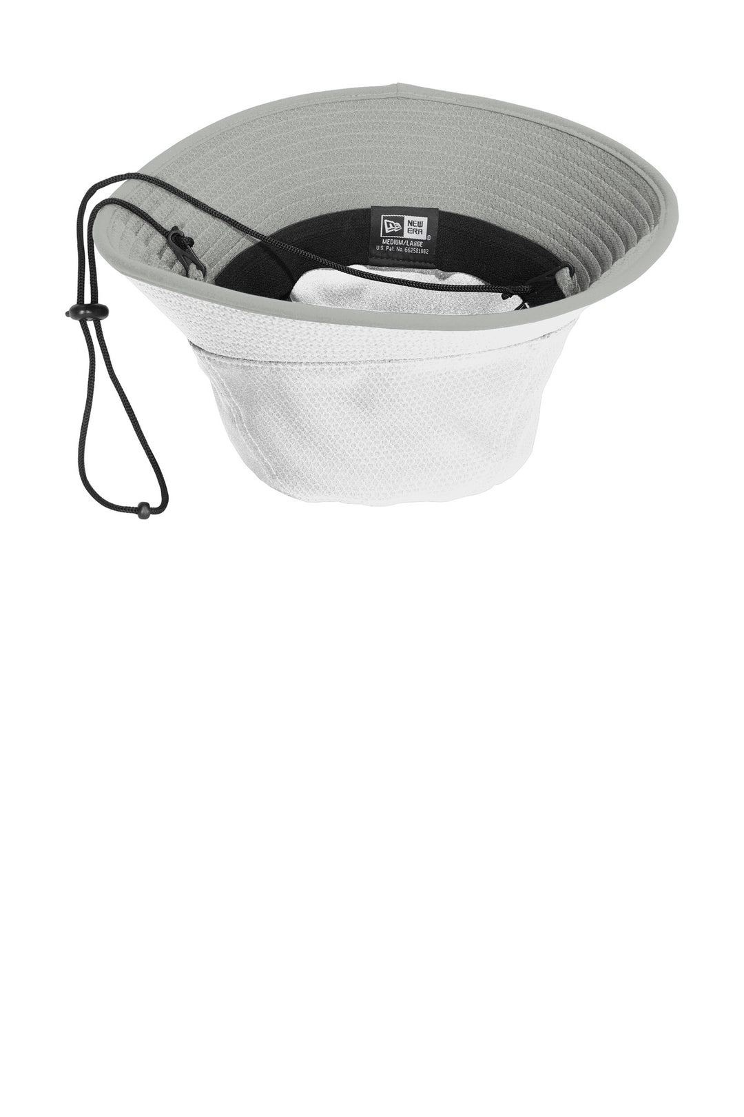 New Era  Hex Era Bucket Hat NE800 — White/ Rainstorm Grey — front