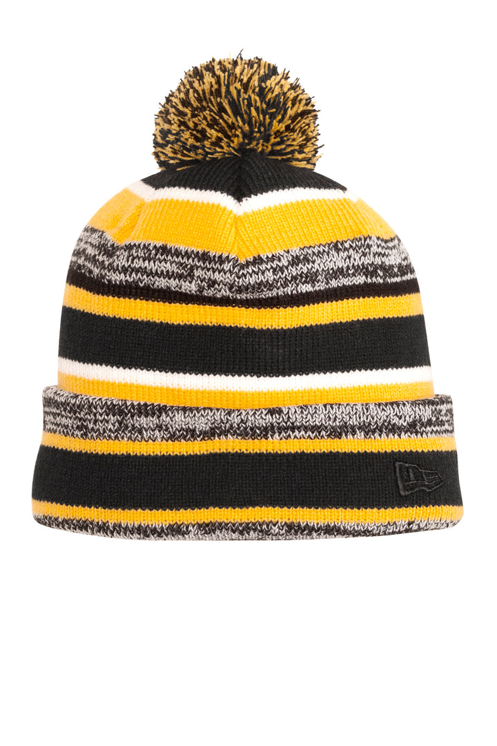 New Era Sideline Beanie. NE902 — Black/ Gold — front