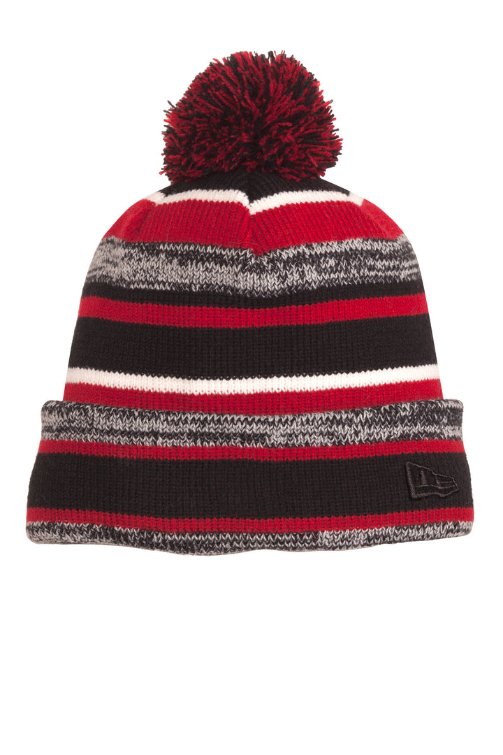 New Era Sideline Beanie. NE902 — Black/ Scarlet — front