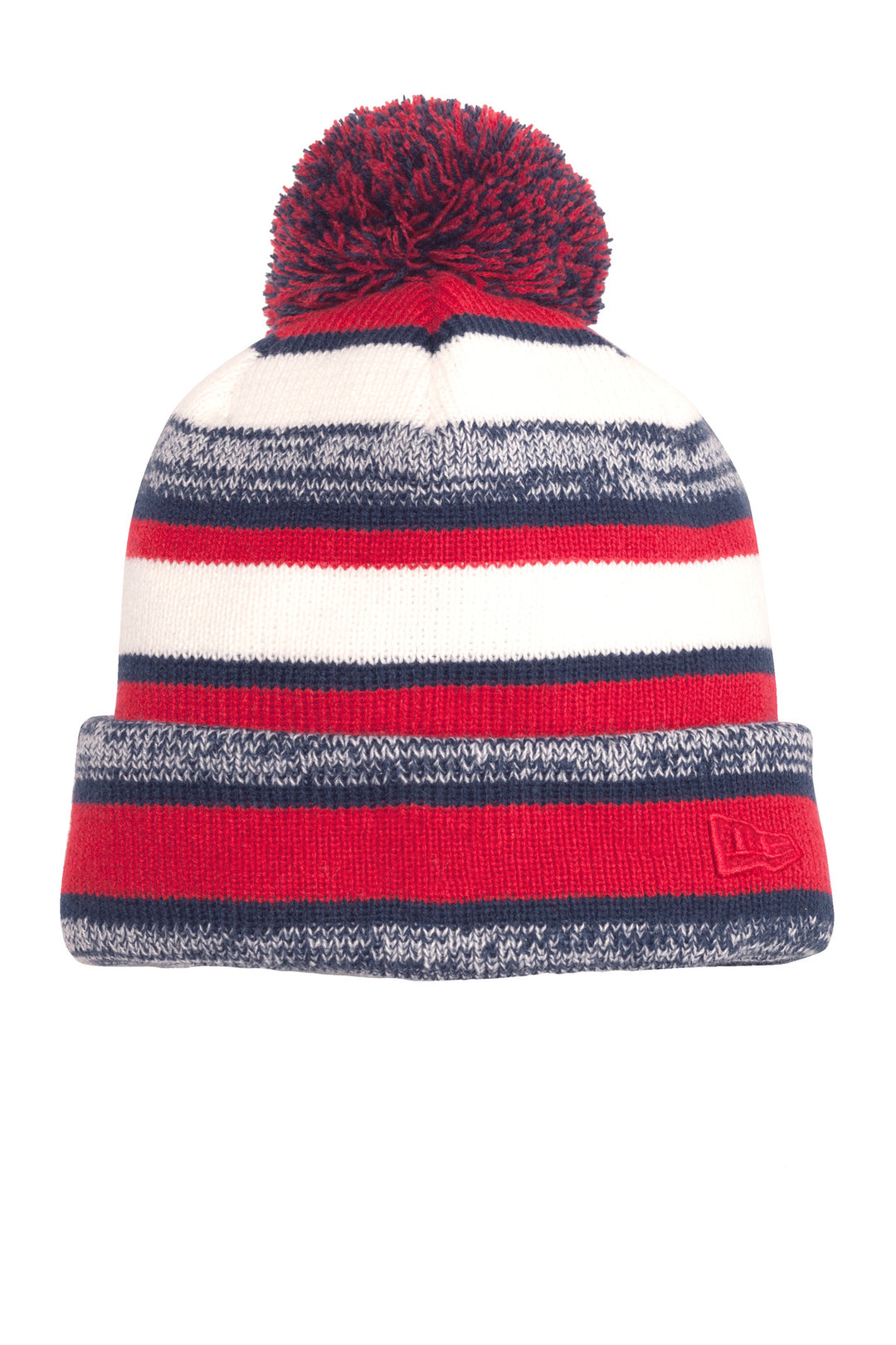 New Era Sideline Beanie. NE902 — Red/ Navy — front