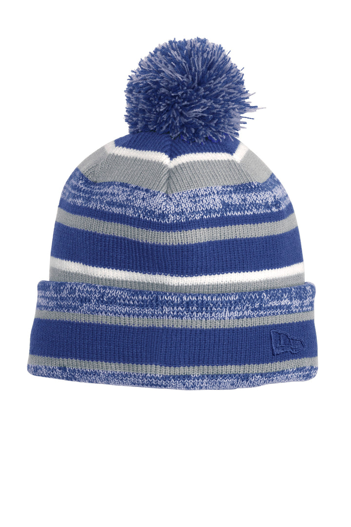 New Era Sideline Beanie. NE902 — Royal/ Grey — front
