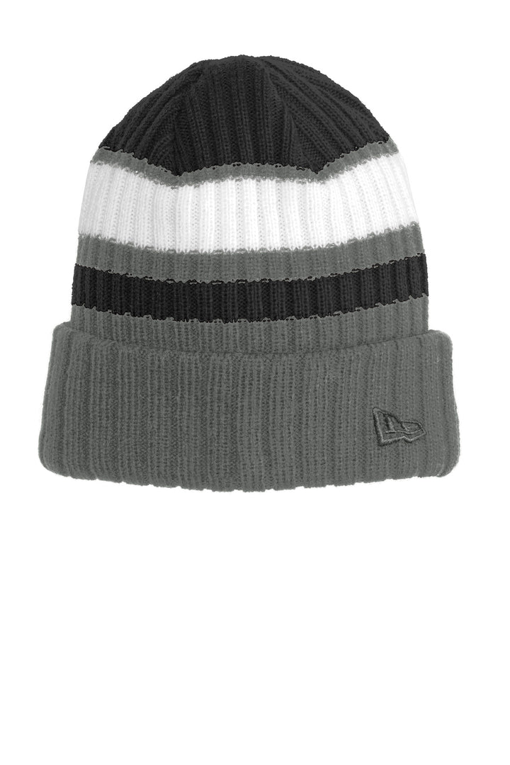 New Era Ribbed Tailgate Beanie. NE903 — Black/ Graphite — front