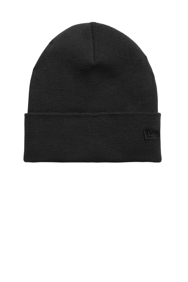 New Era Recycled Cuff Beanie NE907 — Black — front