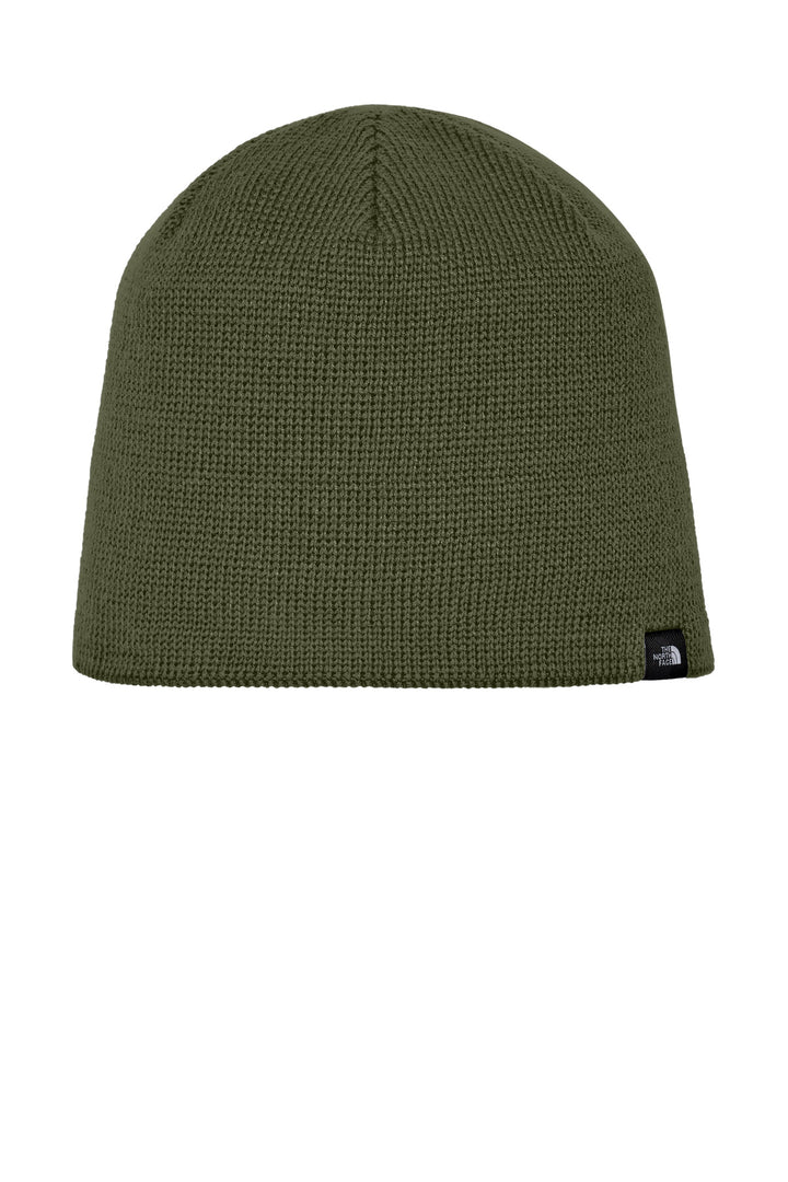 The North Face  Mountain Beanie. NF0A4VUB — Burnt Olive Green — front