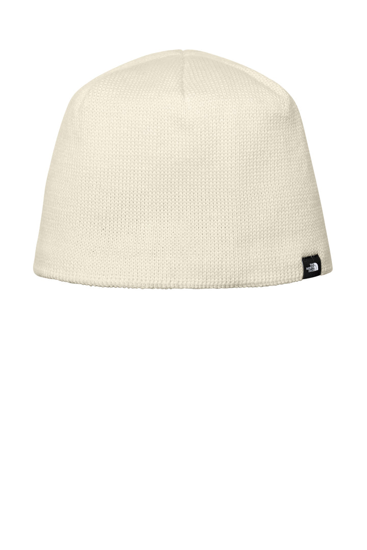 The North Face  Mountain Beanie. NF0A4VUB — Vintage White — front