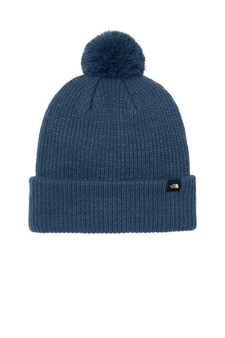 The North Face Pom Beanie NF0A7RGI — Shady Blue — front