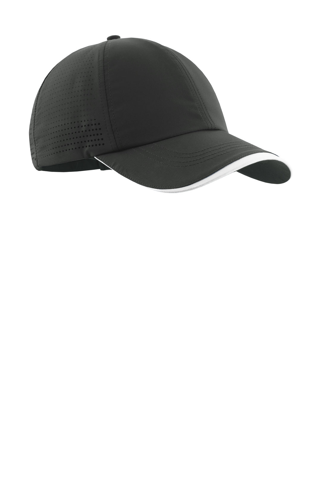 Nike Dri-FIT Perforated Performance Cap NKFB6445 — Anthracite/ White — front
