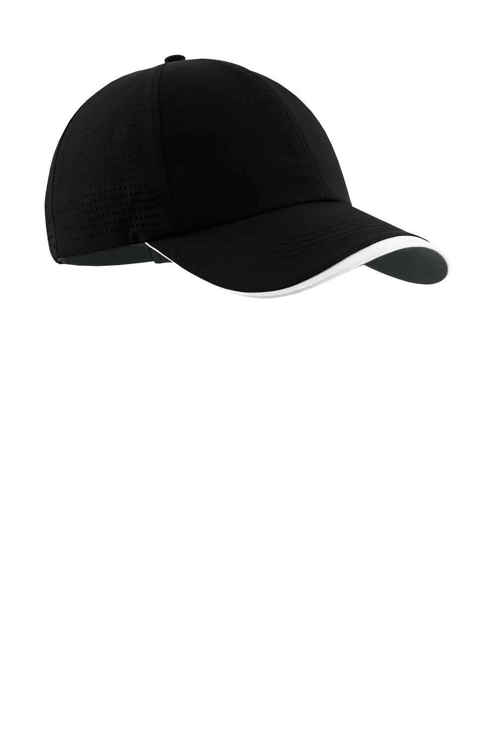 Nike Dri-FIT Perforated Performance Cap NKFB6445 — Black/ White — front