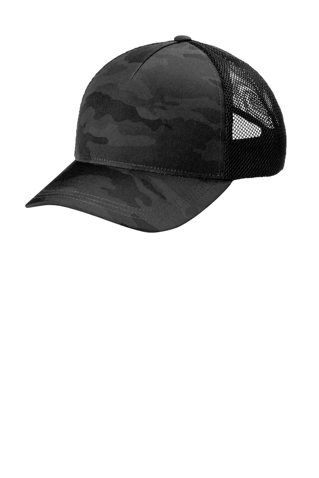 OGIO Fusion Trucker Cap OG603 — Black Camo — front