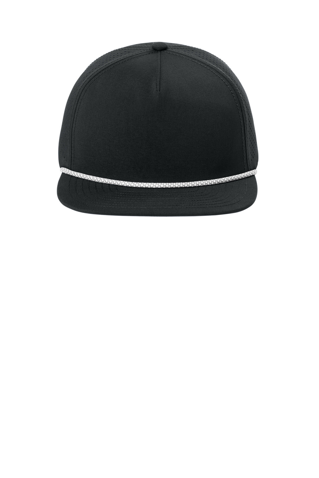 OGIO 5-Panel Rope Performance Cap OG607 — Blacktop — front