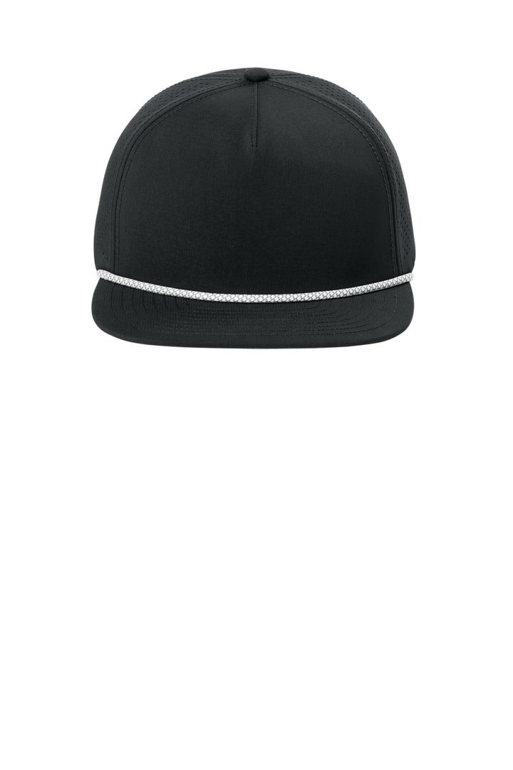 OGIO 5-Panel Rope Performance Cap OG607 — Blacktop — front