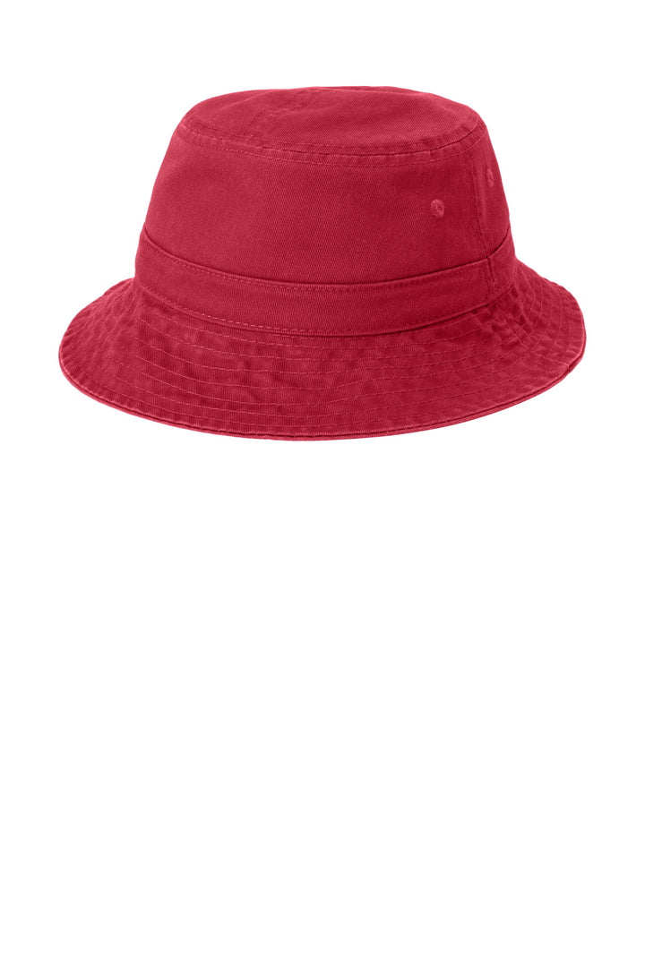 Port Authority Bucket Hat. PWSH2 — Red — front
