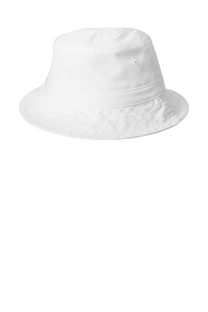 Port Authority Bucket Hat. PWSH2 — White — front