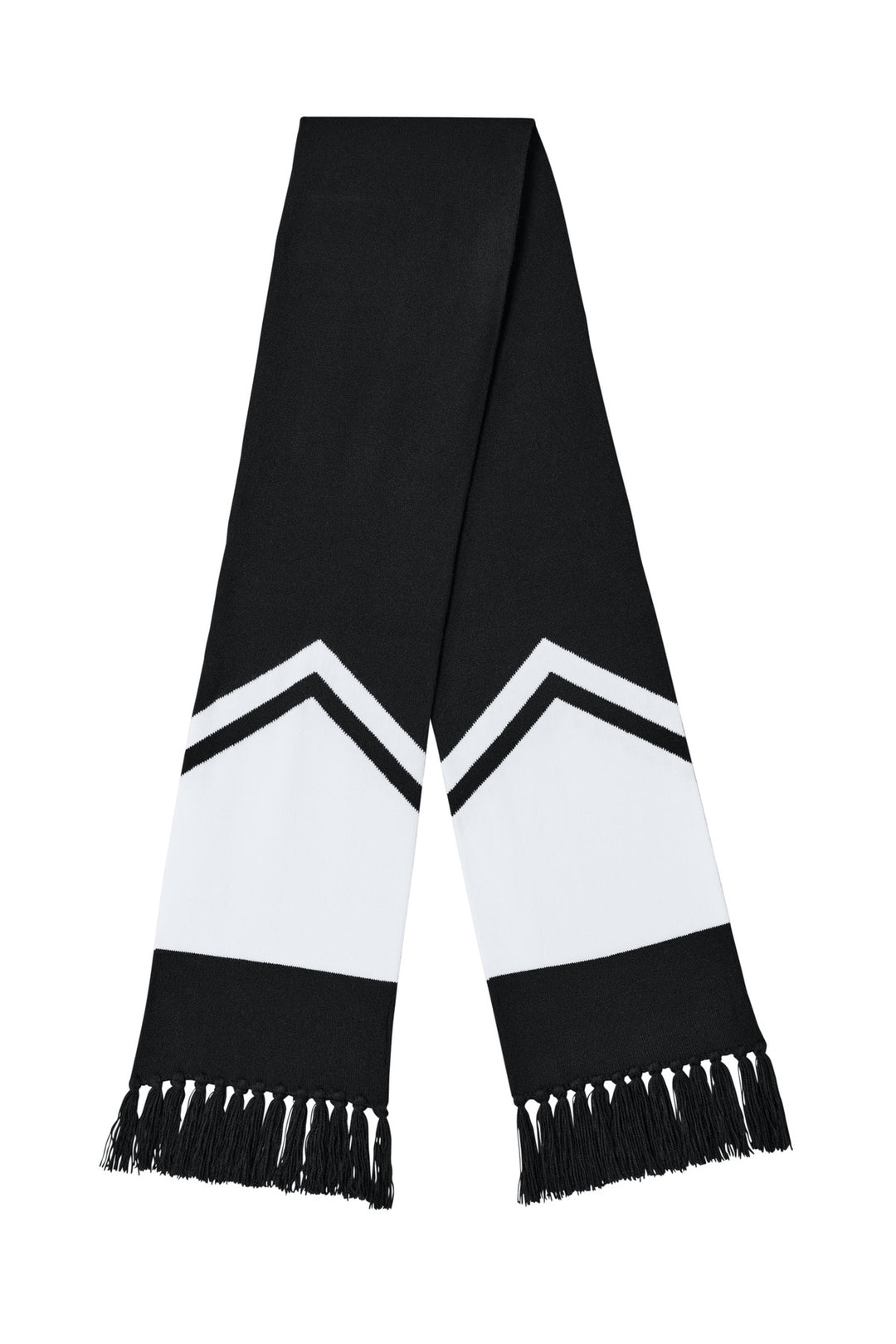 Sport-Tek Gameday Scarf STA06 — Black/ White — front