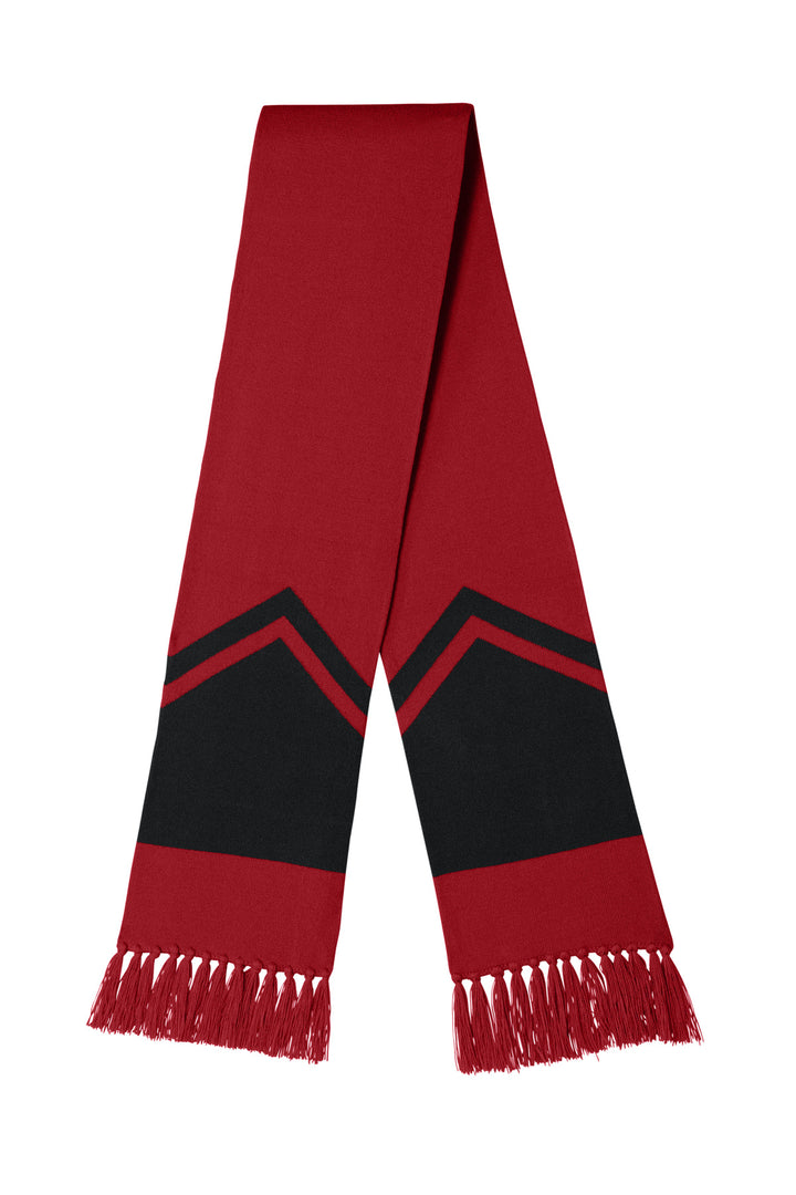Sport-Tek Gameday Scarf STA06 — Deep Red/ Black — front