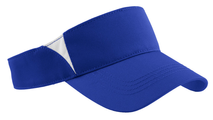 Sport-Tek Dry Zone Colorblock Visor.  STC13 — True Royal/ White — front