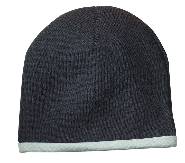 Sport-Tek Performance Knit Cap. STC15 — Black — front