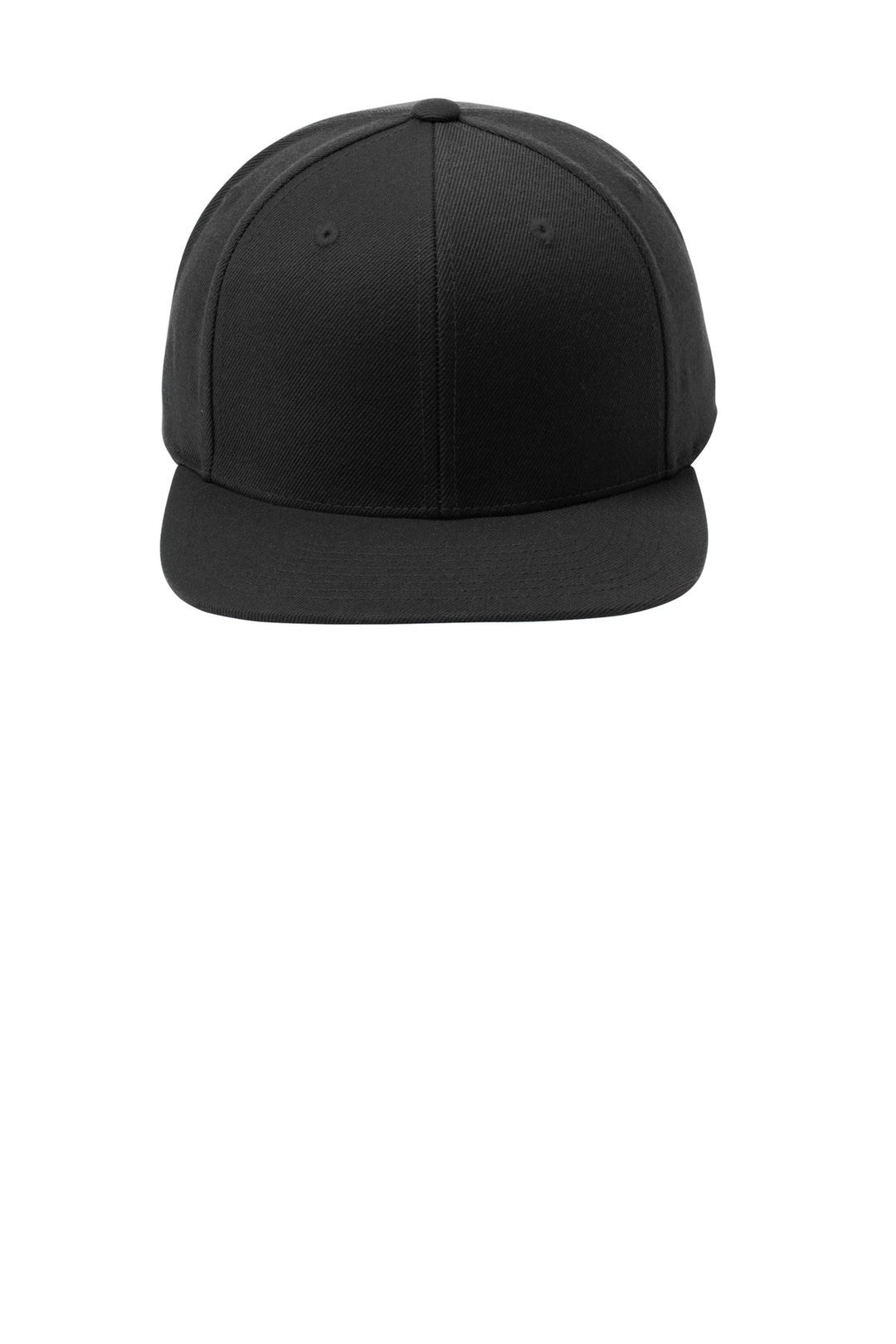 Sport-Tek YP Classics Flat Bill Snapback Cap. STC19 — Black — front