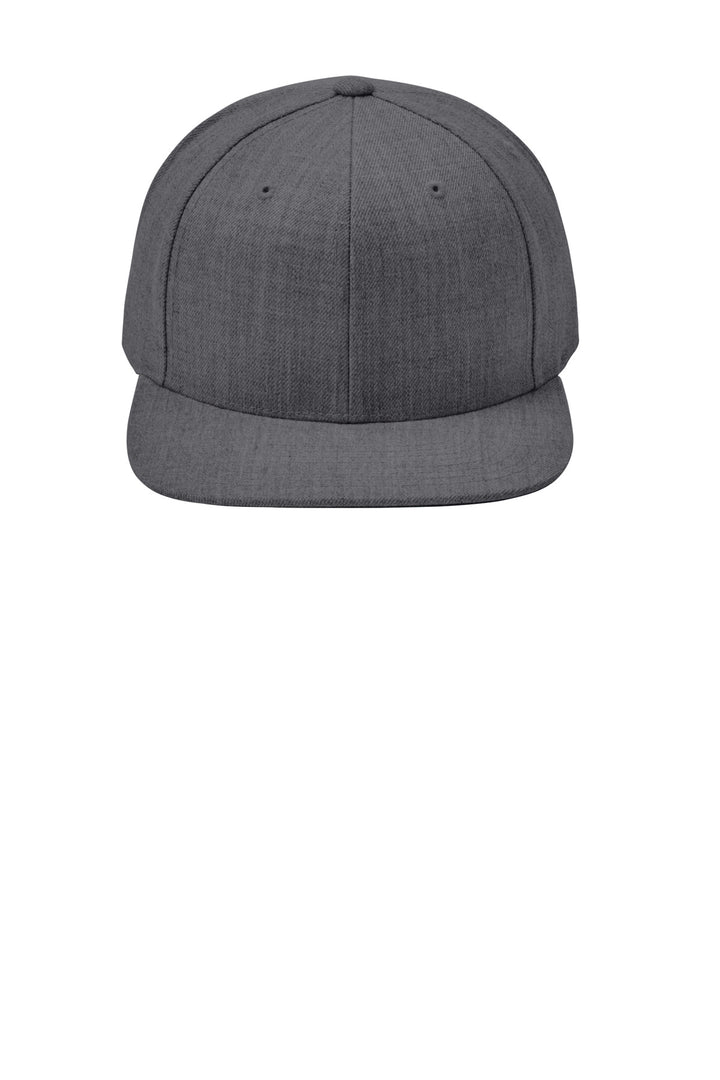 Sport-Tek YP Classics Flat Bill Snapback Cap. STC19 — Dark Heather Grey — front