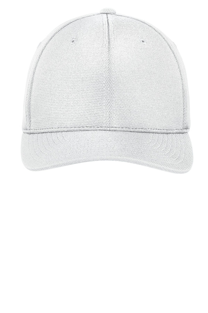 Sport-Tek Flexfit Cool &amp; Dry Poly Block Mesh Cap. STC22 — White — front