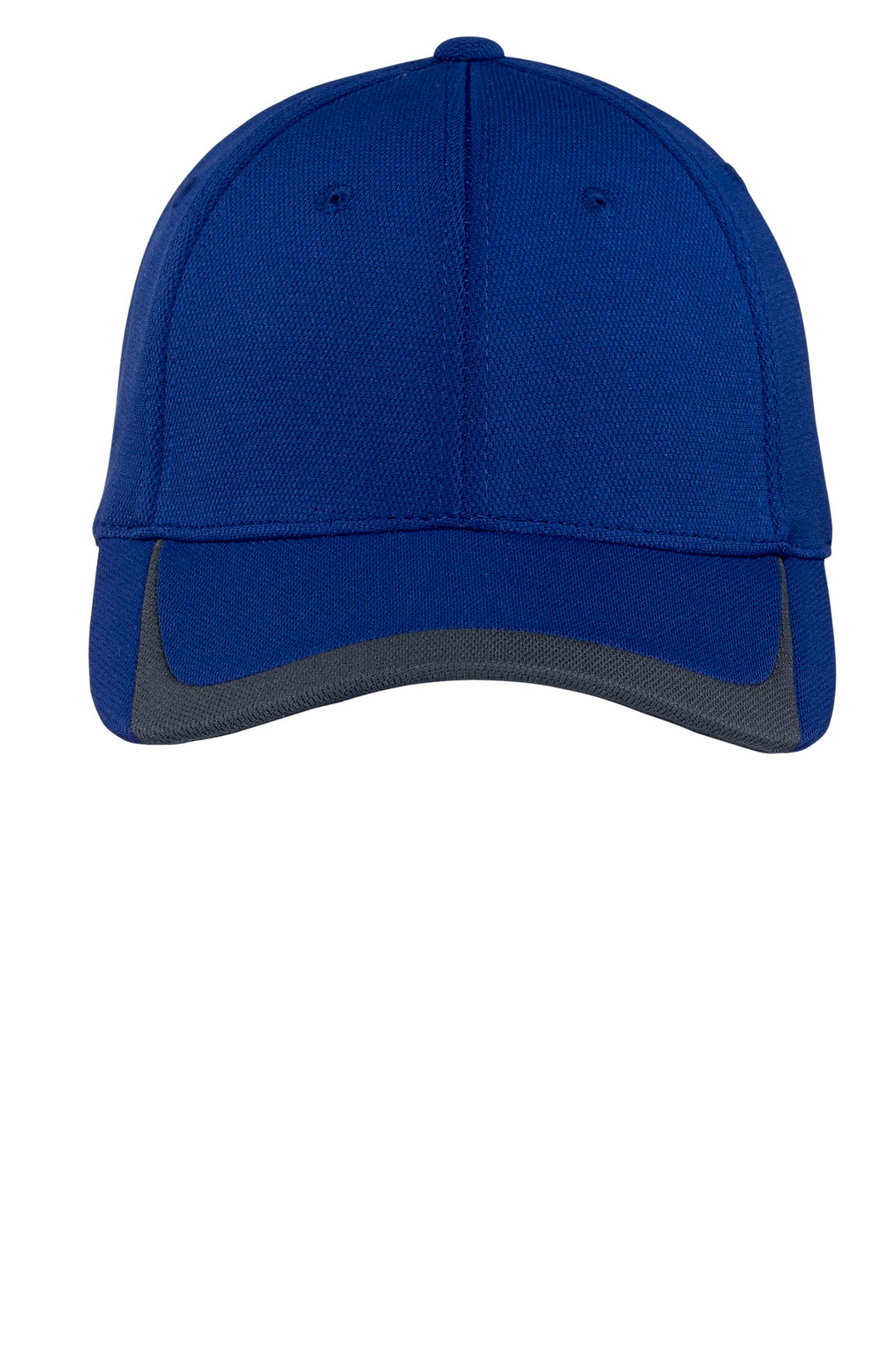 Sport-Tek Pique Colorblock Cap. STC24 — True Royal/ Graphite — front