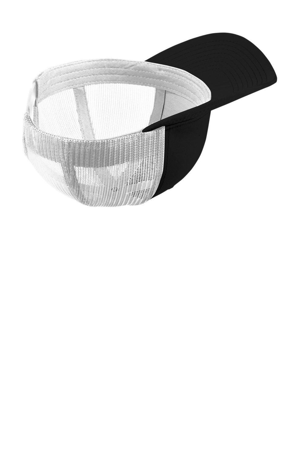 Sport-Tek YP Classics Retro Trucker Cap. STC39 — Black/ White — front