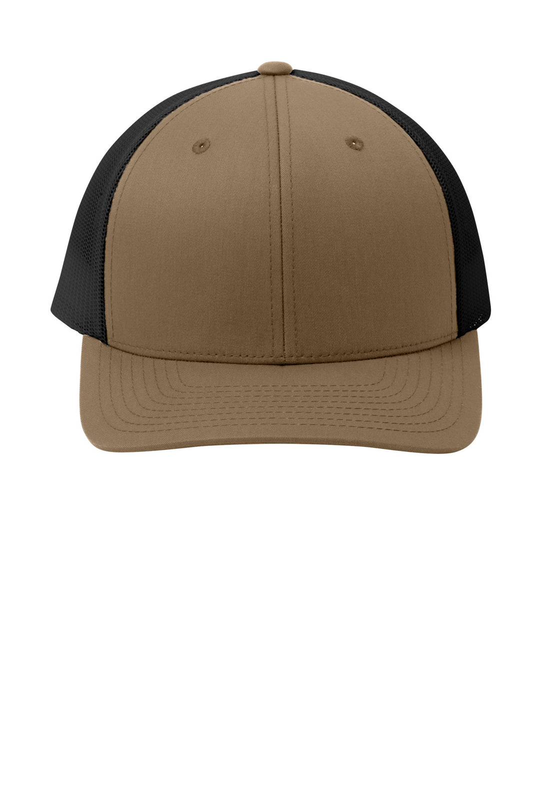 Sport-Tek YP Classics Retro Trucker Cap. STC39 — Elm Brown/ Black — front