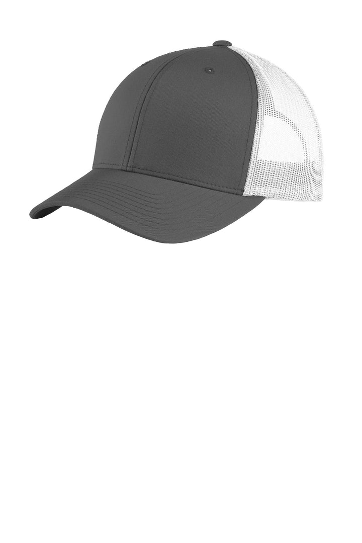 Sport-Tek YP Classics Retro Trucker Cap. STC39 — Graphite/ White — front