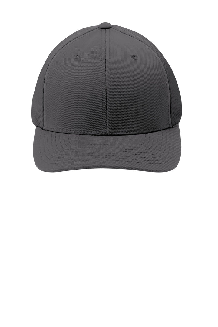 Sport-Tek  Flexfit  Air Mesh Back Cap. STC40 — Graphite/ Graphite — front