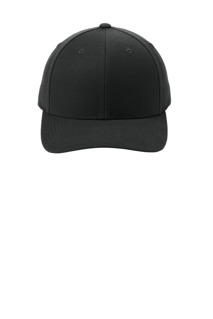 Sport-Tek  YP Classics  Curve Bill Snapback Cap. STC43 — Black — front