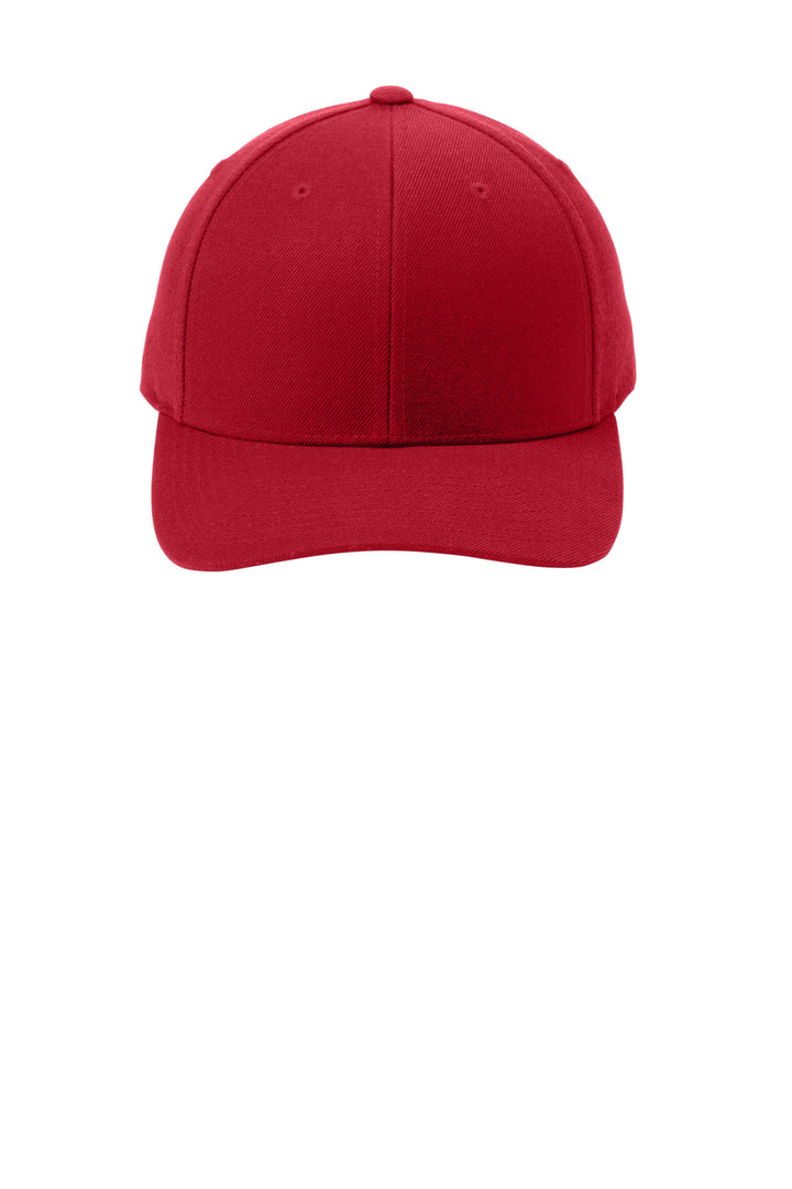 Sport-Tek  YP Classics  Curve Bill Snapback Cap. STC43 — True Red — front