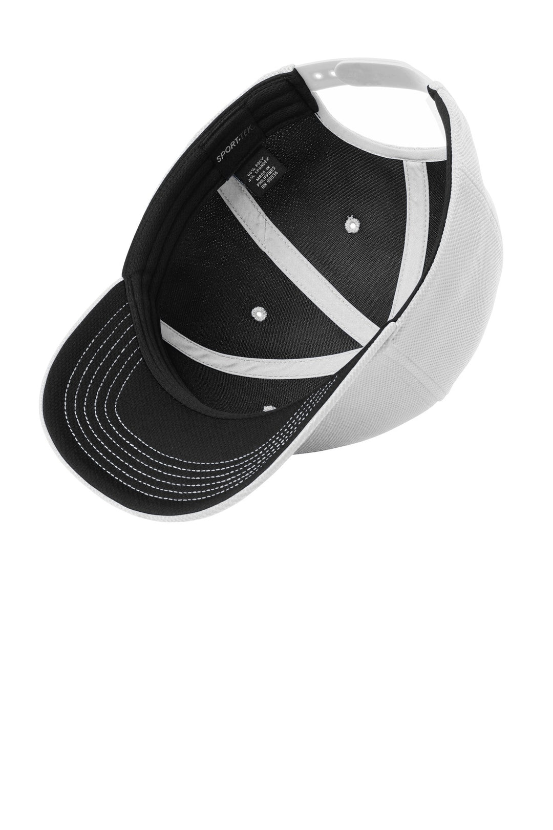 Sport-Tek  Action Snapback Cap. STC50 — White — front