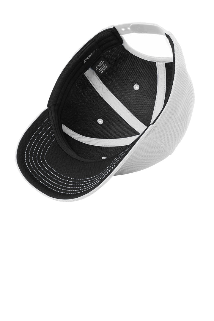 Sport-Tek  Action Snapback Cap. STC50 — White — front