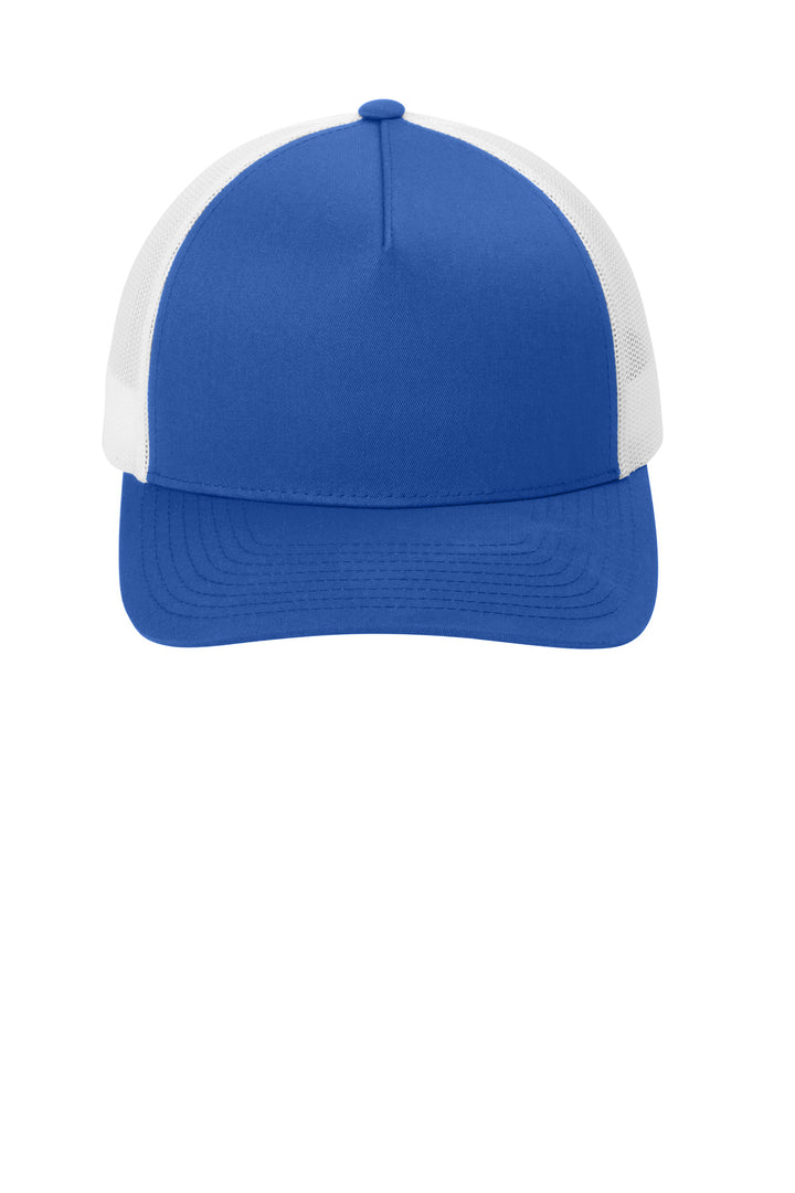 Sport-Tek YP Classics Retro Trucker 5-Panel Cap STC54 — True Royal/ White — front