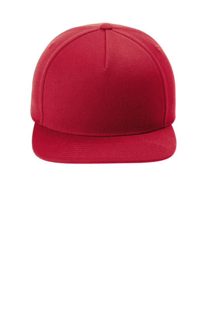 Sport-Tek YP Classics Premium 5-Panel Snapback Cap STC55 — Deep Red — front