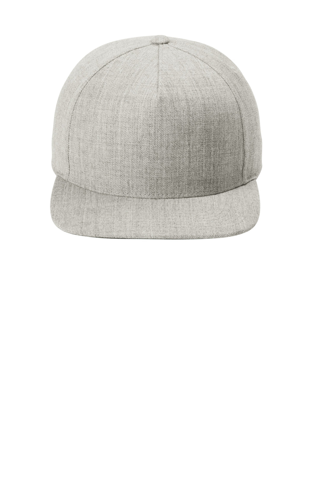 Sport-Tek YP Classics Premium 5-Panel Snapback Cap STC55 — Heather Grey — front