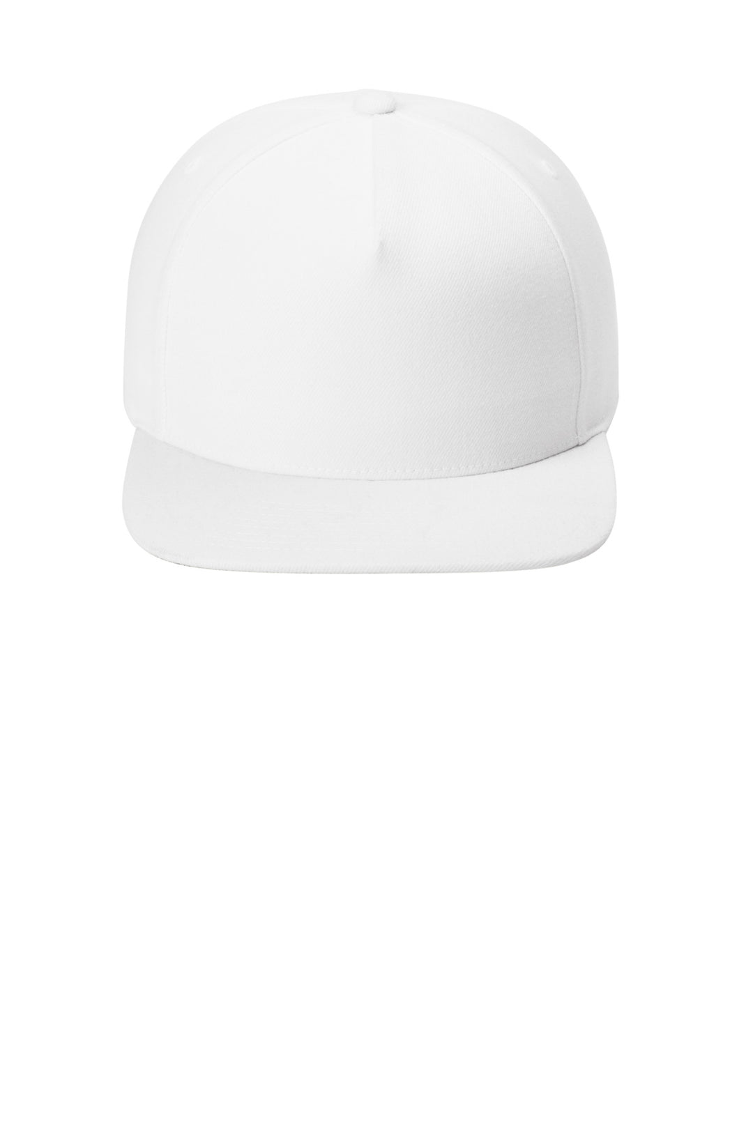 Sport-Tek YP Classics Premium 5-Panel Snapback Cap STC55 — White — front
