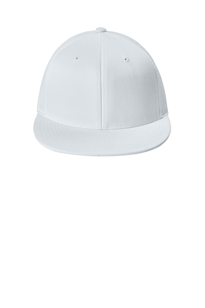 Sport-Tek Flexfit Flat Bill Cap STC56 — White — front