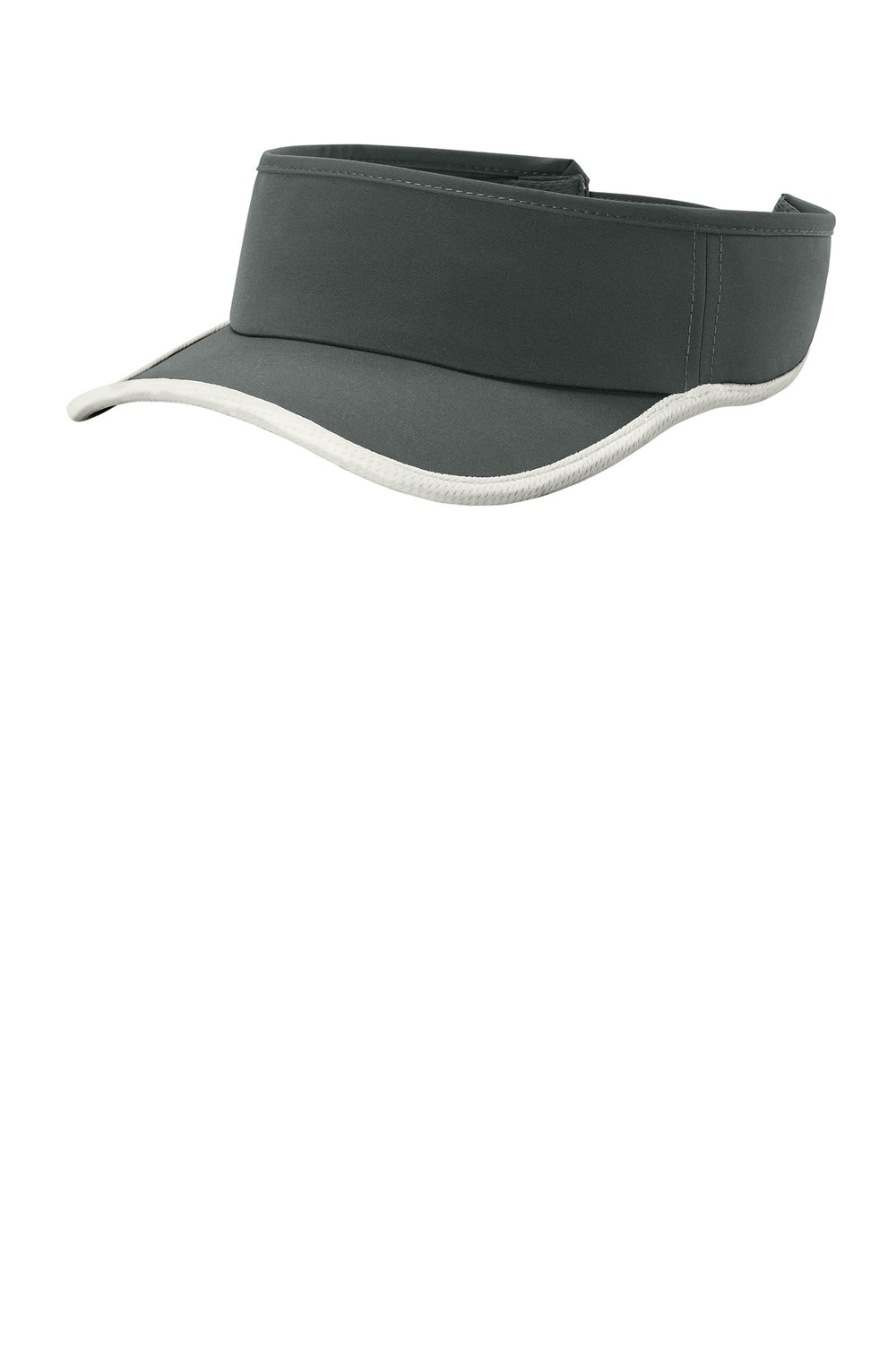 Sport-Tek Repeat Visor STC57 — Iron Grey/ White — front