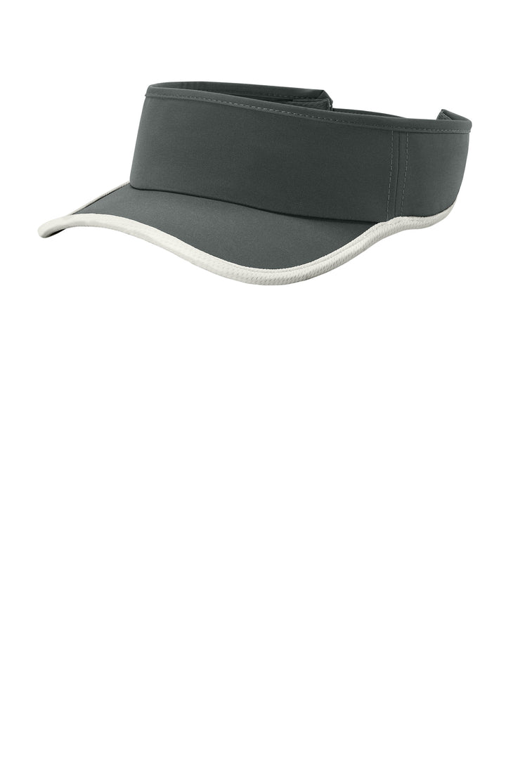Sport-Tek Repeat Visor STC57 — Iron Grey/ White — front