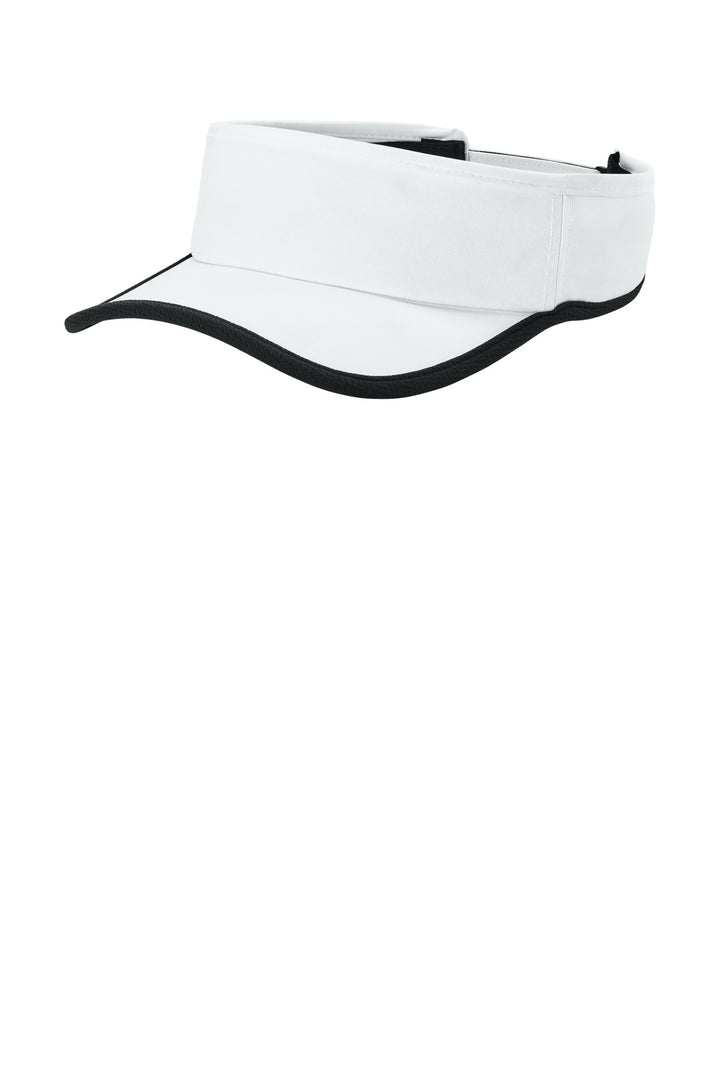 Sport-Tek Repeat Visor STC57 — White/ Black — front