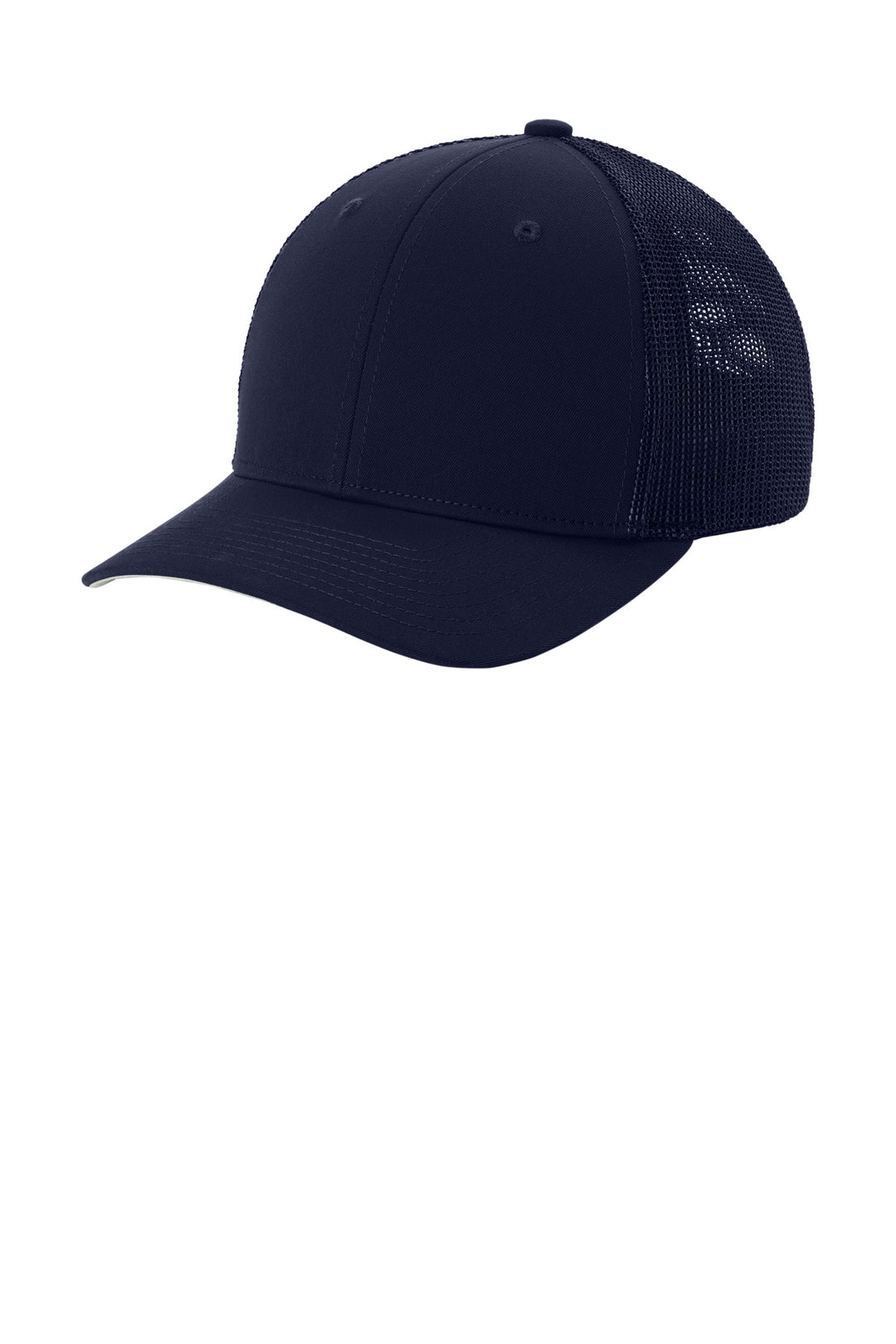 Sport-Tek Stretch-Tek Mesh Back Cap STC60 — True Navy/ True Navy — front