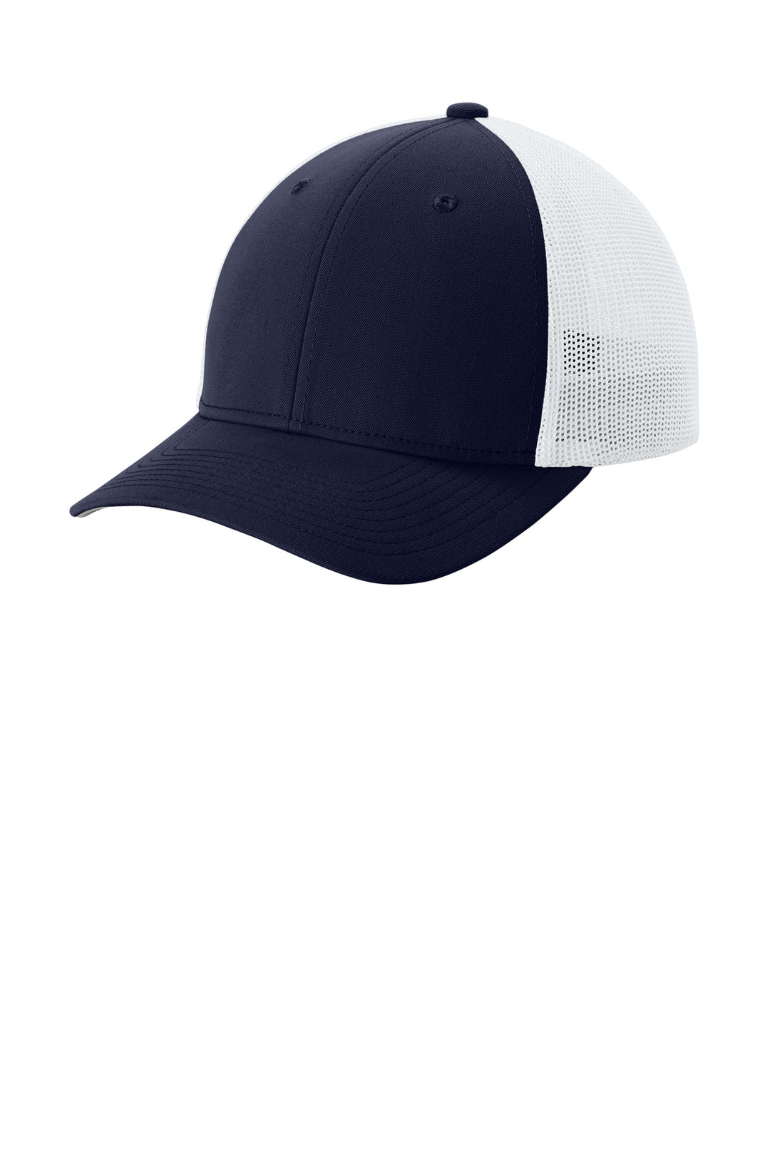 Sport-Tek Stretch-Tek Mesh Back Cap STC60 — True Navy/ White — front