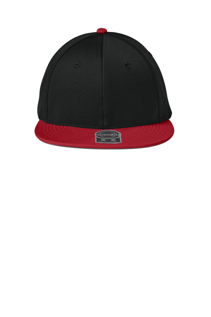 Sport-Tek Impact Mesh Stretch-Tek Cap STC70 — Black/ Deep Red/ Black — front