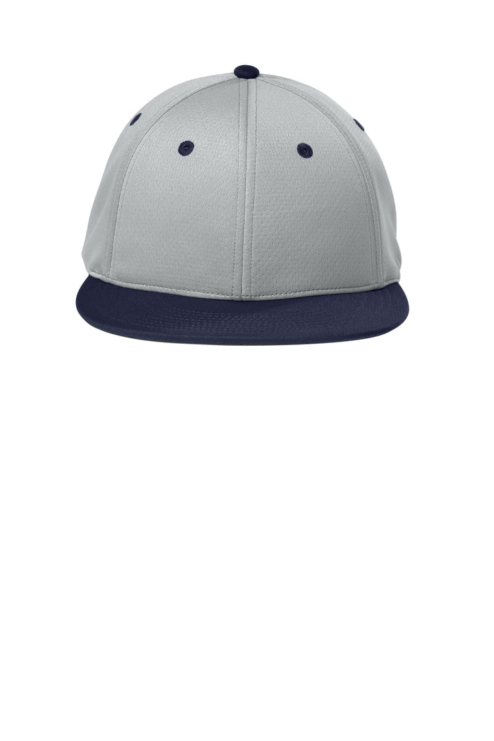 Sport-Tek Impact Mesh Stretch-Tek Cap STC70 — Silver/ True Navy/ Silver — front