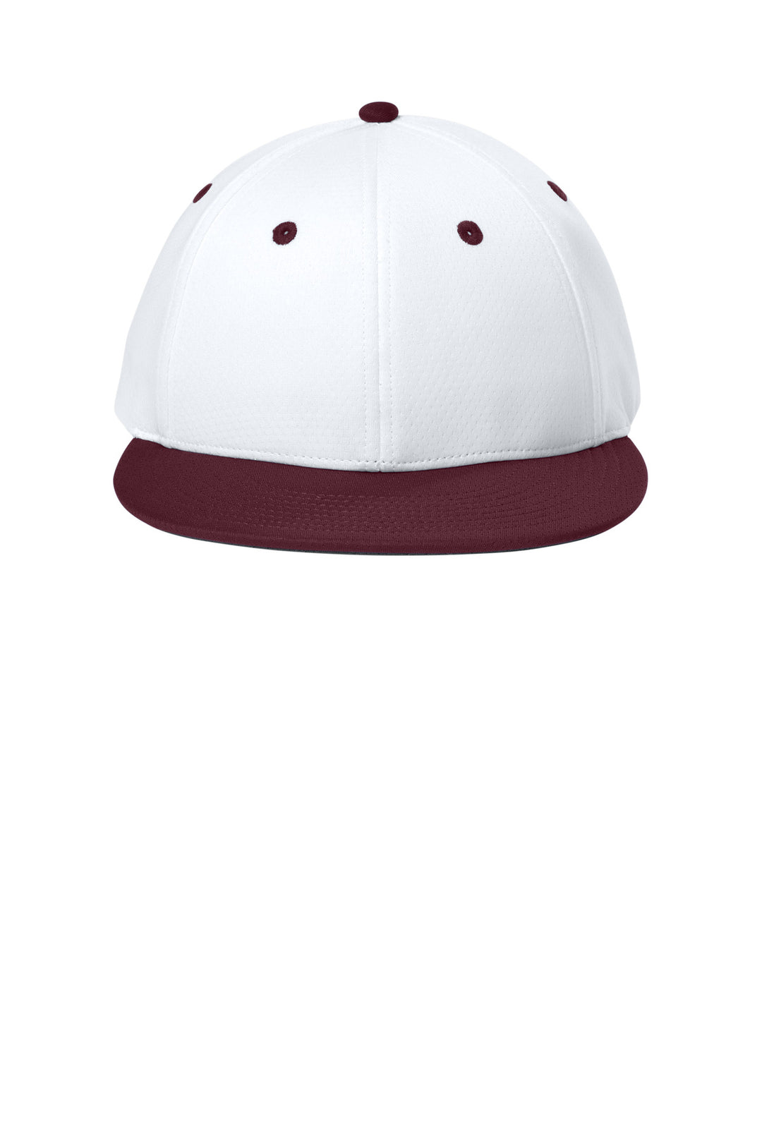 Sport-Tek Impact Mesh Stretch-Tek Cap STC70 — White/ Maroon/ White — front