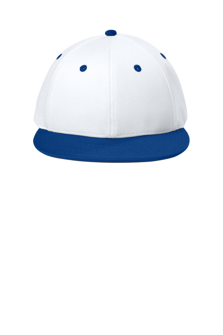 Sport-Tek Impact Mesh Stretch-Tek Cap STC70 — White/ True Royal/ White — front