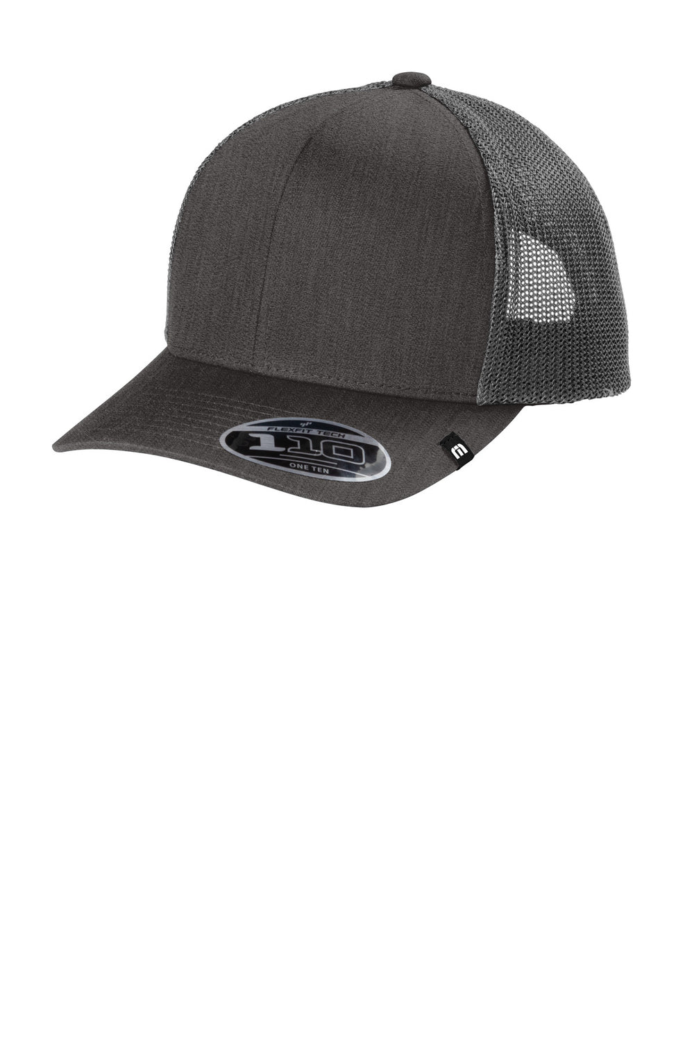 TravisMathew Cruz Trucker Cap. TM1MU423 — Black Heather — front