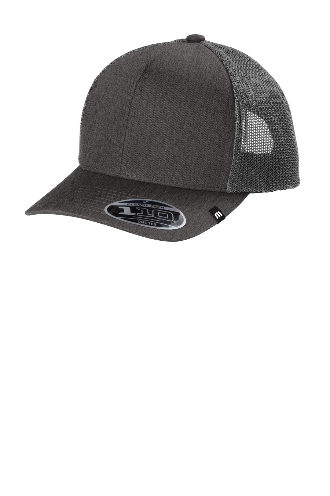 TravisMathew Cruz Trucker Cap. TM1MU423 — Black Heather — front